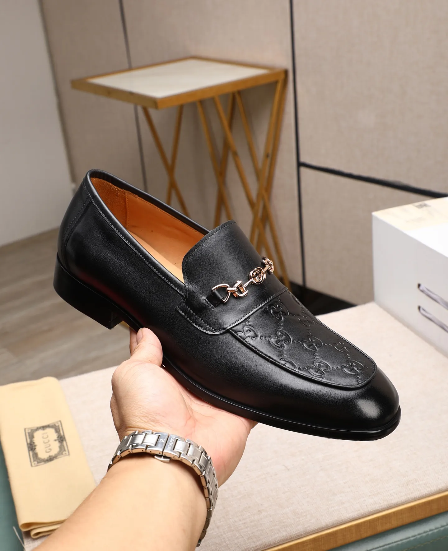 Men's shoes 💰620 📛📛Original version (water-dyed cowhide) Gucci GUCCI official website formal shoes 🌀 Italy 🇮🇹 imported cowhide ➕ top imported water-dyed cowhide lining 💋 fine handmade original bottom, the real thing looks better when photographed in person Standard size 39-44 (38 45 customized)